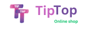 Logo of Tiptop Online Shop featuring the name in bold, modern typography, symbolizing high-quality products and excellent service.